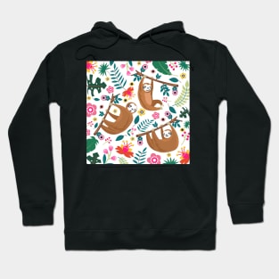 floral sloth Hoodie